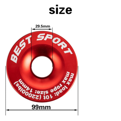 Recovery ring snatch block pulley