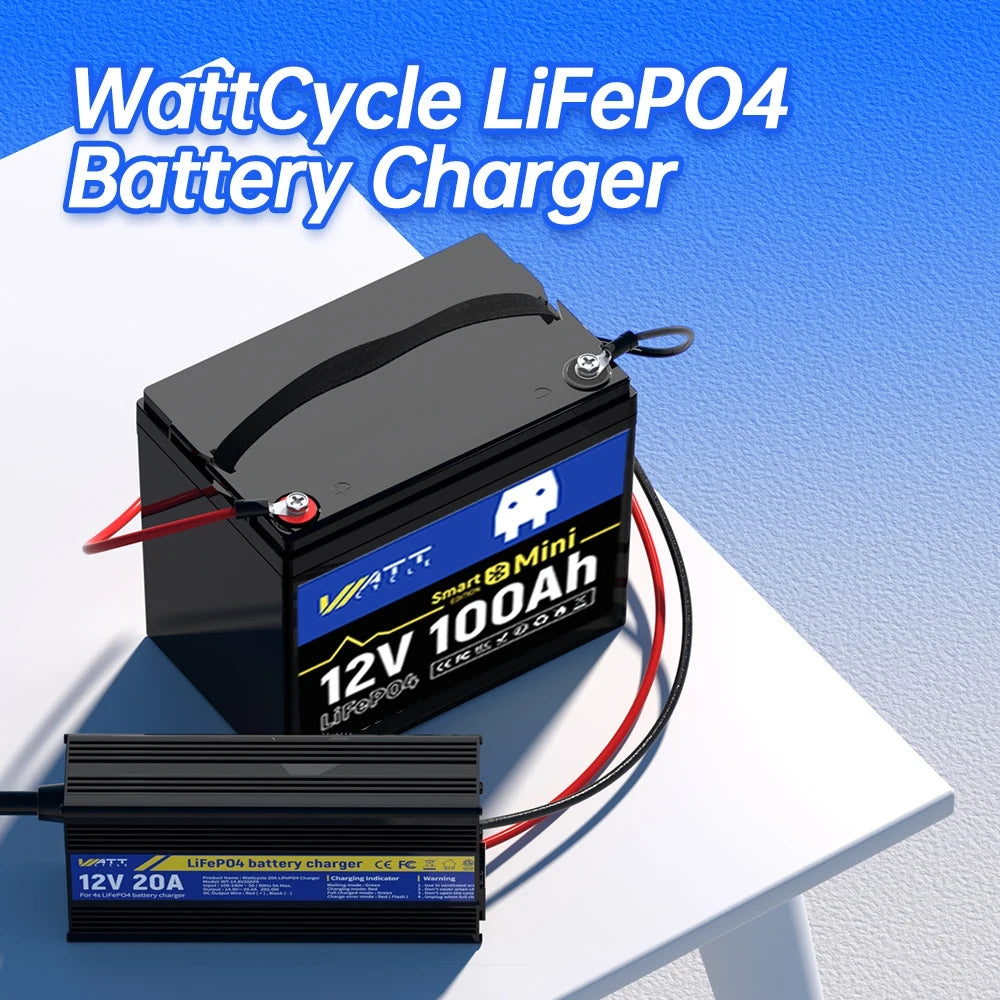 Wattcycle 12V 100Ah LiFePO4 Lithium Battery with Bluetooth