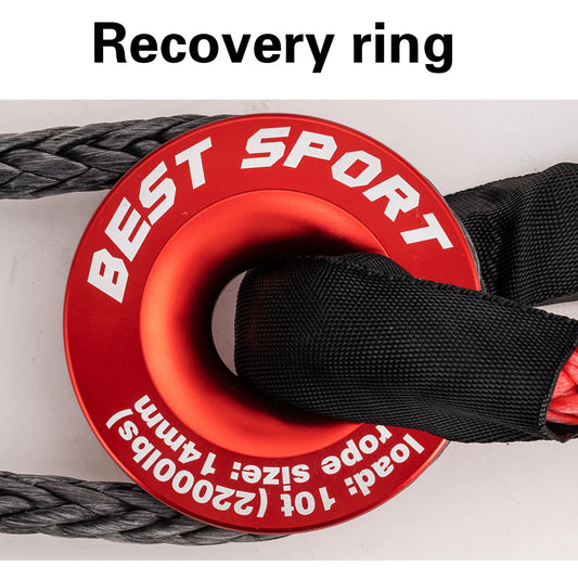 Recovery ring snatch block pulley