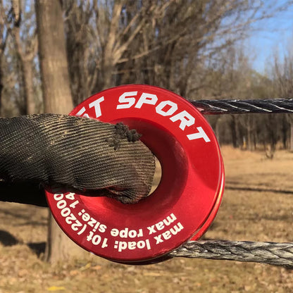 Recovery ring snatch block pulley