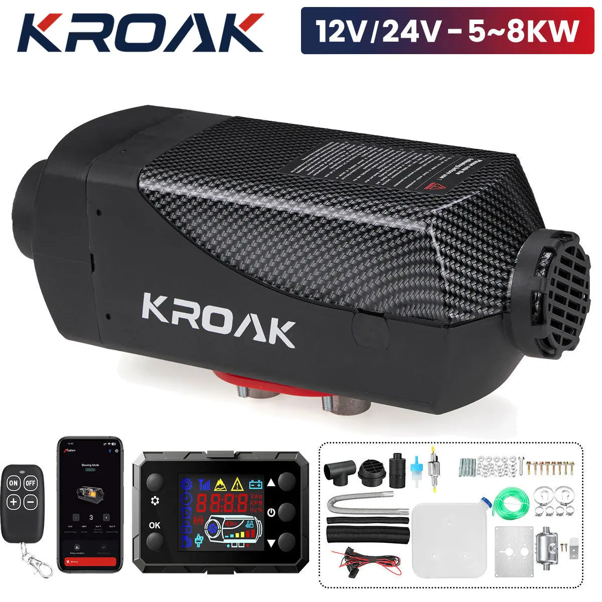 KROAK 5-8KW Parking Heater Bluetooth