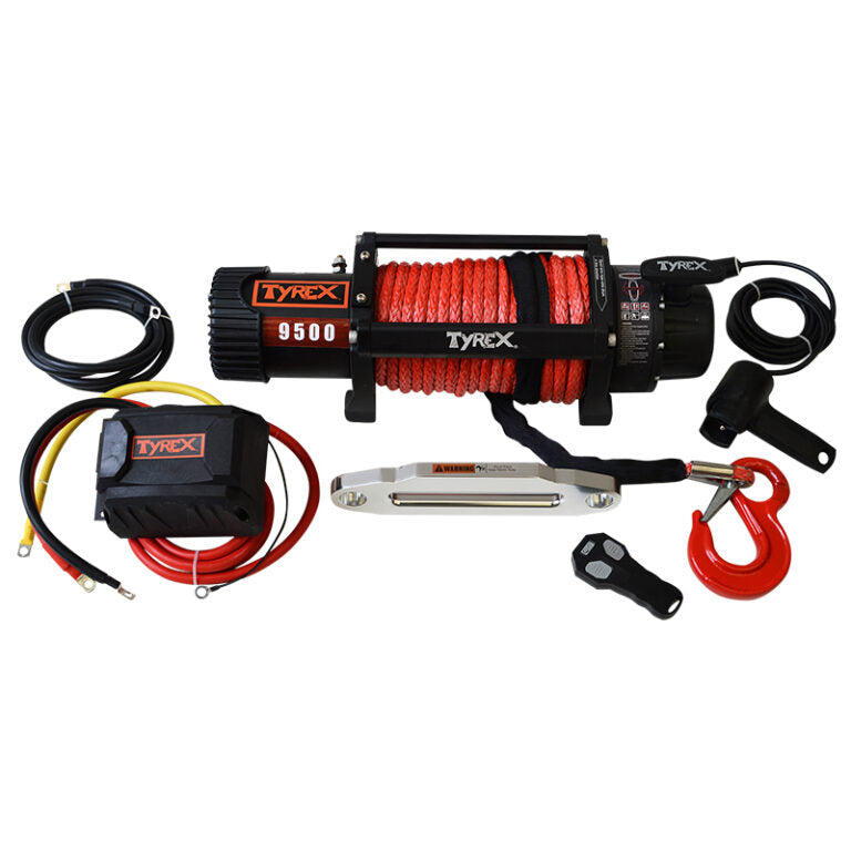 TYREX WINCH 9500LB BLACK SERIE SYNTETLINA